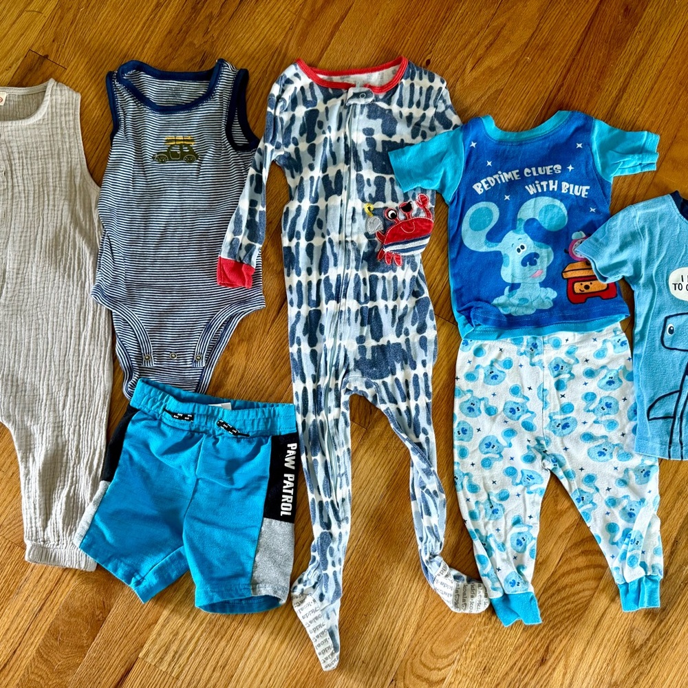 Misc Boys Summer and Sleep Clothes - Size 18 Months, 7 Piece Bundle